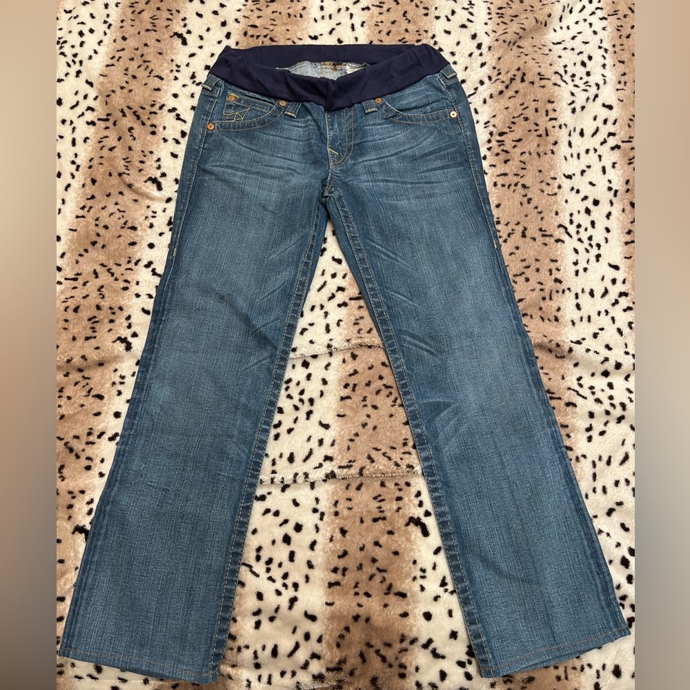 True Religion Maternity Straight Leg Jeans Sz 31